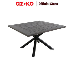 [EZO.0802102] AZKO Meja Makan Steel Square - Hitam Dining Table Dinner Table Meja Kursi Ruang Makan Aesthetic Furniture Dining Room