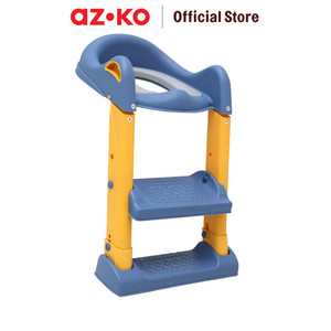 [EZO.0802108] AZKO Kindla Alas Duduk Kloset Anak Dengan Tangga 8858 - Biru Baby Toilet Dudukan Wc Anak Perlengkapan Toilet Training