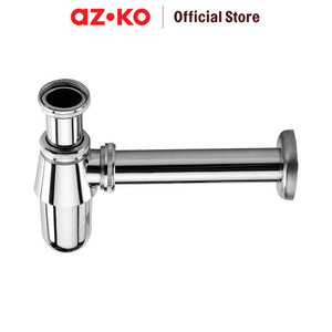 [EZO.0802121] AZKO Acroz Pipa Wastafel Tipe T Chrome 131B Basin Pipe Perlengkapan Alat Tukang Pipe Fitting Sambungan Pralon Konektor Paralon Peralatan Perkakas