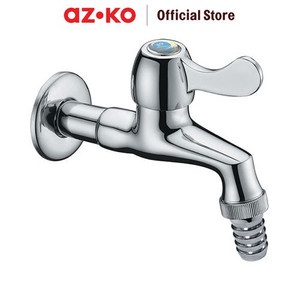 [EZO.0802127] AZKO Acroz Keran Air Dengan Ulir Chrome T2008B-F20 Outdoor Cold Tap Kran Air Tembok Aksesoris Kamar Mandi Bathroom Accessories