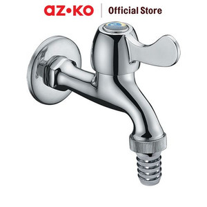 [EZO.0802129] AZKO Acroz Keran Air Dengan Ulir Chrome T2007B-F20 Outdoor Cold Tap Kran Air Tembok Aksesoris Kamar Mandi Bathroom Accessories