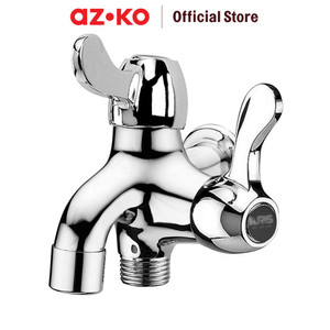 [EZO.0802133] AZKO Acroz Keran Air Dua Arah Chrome 4694B-F20 Outdoor Cold Tap Kran Air Tembok Aksesoris Kamar Mandi Bathroom Accessories