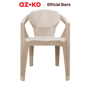 [EZO.0802158] AZKO Soleil Barvita Kursi Teras Plastik - Krem Balcony Chair Kursi Outdoor Serbaguna Furniture Rumah Tempat Duduk Kursi Halaman Balkon