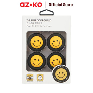 [EZO.0802159] AZKO Carex Set 4 Pcs Pelindung Pintu Mobil Smile Circle - Hitam Aksesoris Eksterior Mobil Door Protector Sticker Car Perlengkapan Otomotif