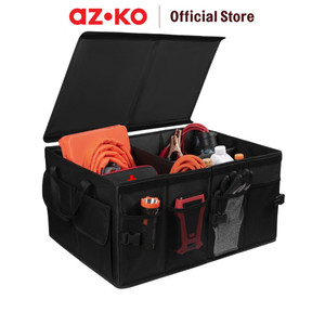 [EZO.0802160] AZKO Otto Klasse Trunk Organizer Mobil Lipat Dengan Tutup - Hitam Tempat Simpan Barang Mobil Tambahan Kotak Storage Kendaraan Perlengkapan Otomotif