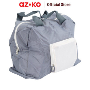 [EZO.0802195] AZKO Ataru Tas Travel Lipat Oxford - Abu-Abu Foldable Bag Tas Traveling Hand Carry Bag Perlengkapan Jalan-Jalan