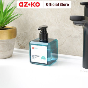 [EZO.0802197] AZKO Ataru 250 ml Botol Cairan Pump Square Petg - Hitam Travel Bottle Wadah Sabun Sampo Aseton Praktis Serbaguna Perlengkapan Traveling