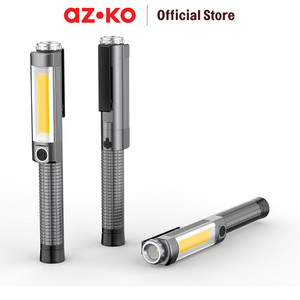 [EZO.0802240] AZKO Powerlite Senter Pena Dengan Magnet Rechargeable 500 Lumens Flashlight Worklight Emergency Lamp Lampu Camping Portable Travel Light Lampu Darurat Cadangan