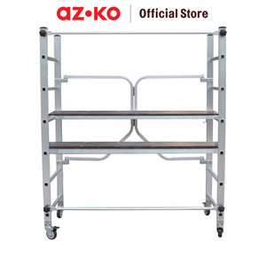 [EZO.0802244] AZKO Fixsteps 1.9 mtr Scaffolding Platform Mobile Aluminium Scaf Narrow Konstruksi Pembantu Tangga Konstruksi Sementara Tangga Lipat Perancah Pekerjaan