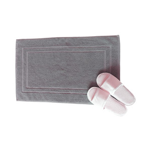 [EZO.0802258] AZKO Forhom Keset Kamar Mandi Embossed Bathmat Motif Embos Kain Lap Kaki Toilet Bathroom Door Mat Alas Lantai - Abu-abu