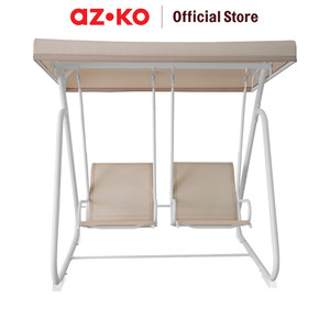 [EZO.0802268] AZKO Soleil Gazelle Kursi Ayun 2 Seater Textilene - Krem Beige Hanging Swinging Chair Bangku Ayunan Outdoor Furniture Tempat Duduk Ayun