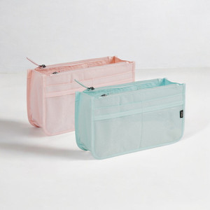 [EZO.0802270] AZKO Ataru Tas Kosmestik Dengan Front Kompartemen Tas Makeup Organizer Alat Dandan Storage Bag Pouch Kosmetik - Pink
