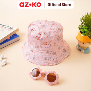 [EZO.0802283] AZKO Ataru Set Topi Bucket & Kacamata Sunglasses Anak - Pink Aksesoris Kepala Kids Bucket Hat Topi Stylish Anak Lucu Serbaguna Aksesoris Fashion Anak