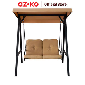 [EZO.0802293] AZKO Soleil Deluxe Kursi Ayun 2 Seater Textilene - Krem Tan Hanging Swinging Chair Bangku Ayunan Outdoor Furniture Tempat Duduk Ayun