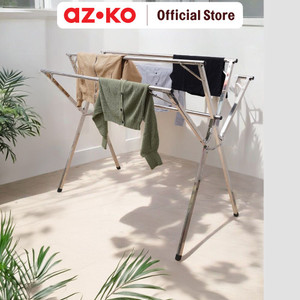[EZO.0802298] AZKO Stora Jemuran Baju Lipat Expandable 5 Pole Tempat Jemur Baju Drying Rack Gantungan Laundry Perlengkapan Rumah Tangga