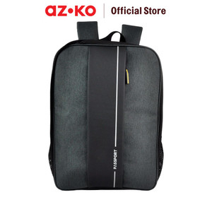 [EZO.0802313] AZKO Passport Filson Tas Ransel Extensible - Abu-Abu Adult Backpack Tas Punggung Dewasa Ransel Gendong Serbaguna