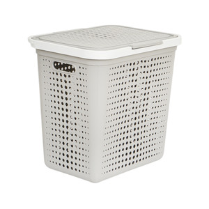 [EZO.0802322] AZKO Dkw Bubble Keranjang Laundry Dengan Tutup Tempat Baju Pakaian Kotor Wadah Cucian Foldable Laundry Basket Perlengkapan Rumah Tangga - Abu-abu, L