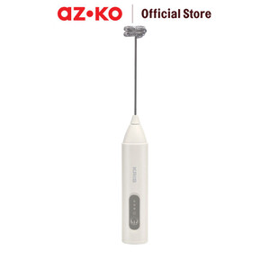 [EZO.0802359] AZKO Kris Milk Frother Handheld 400 Mah - Putih Pembuih Susu Pengaduk Kopi Cokelat Cappucino Alat Pembuat Busa Susu Perlengkapan Dapur Peralatan Minum