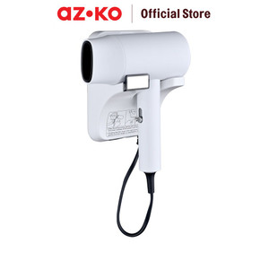 [EZO.0802364] AZKO Krisbow Hair Dryer Dengan Holder Dinding 1200 watt - Putih Alat Pengering Rambut Hair Styler Elektronik Kecantikan