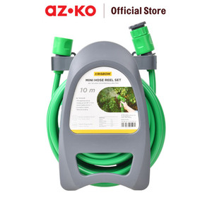 [EZO.0802368] AZKO Krisbow 10 mtr Set Selang Air 5/16 Inci - Hijau/Abu-Abu Water Hose Hose Reel Peralatan Rumah Alat Siram Tanaman