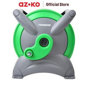 [EZO.0802369] AZKO Krisbow 20 mtr Set Selang Air 1/2 Inci - Hijau/Abu-Abu Water Hose Hose Reel Peralatan Rumah Alat Siram Tanaman