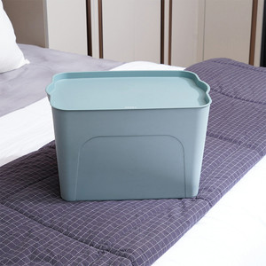 [EZO.0802381] AZKO Stora Stacko Kotak Penyimpanan Kotak Serbaguna Plastik Wadah Simpan Storage Box Dengan Handle Boks Organizer - Abu-abu, 13