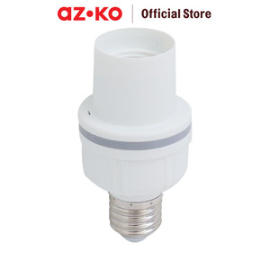 [EZO.0802411] AZKO Krisbow Fitting Lampu Dengan Sensor Cahaya E27 Lamp Holder Socket Bohlam Peralatan Listrik Aksesoris Lampu Penyambung Soket Lampu