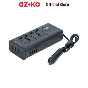 [EZO.0802412] AZKO Maxbuilt Stop Kontak Mobil Portabel Dengan Fast Charger Car Electric Socket Terminal Colokan Listrik Cabang Kotak Kontak Peralatan Elektronik
