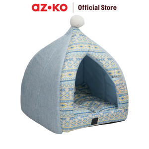 [EZO.0802417] AZKO Paws N Tail Cave Tempat Tidur Hewan Linen Pet Bed Kasur Hewan Peliharaan Alas Tidur Anjing Kucing Pet Accessories