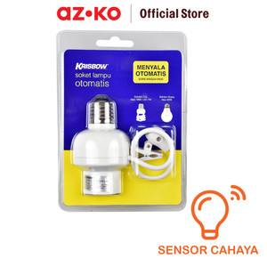 [EZO.0802432] AZKO Krisbow Fitting Lampu Dengan Sensor On Cable E27 Lamp Holder Socket Bohlam Peralatan Listrik Aksesoris Lampu Penyambung Soket Lampu