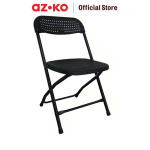 [EZO.0802445] AZKO New Storm Alex Kursi Lipat Big - Hitam Multifunctional Foldable Chair Tempat Duduk Serbaguna Kursi Acara Cafe House Furniture
