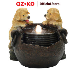 [EZO.0802452] AZKO Arthome 38 cm Dekorasi Taman Polyresin Puppies Hiasan Polyresin Taman Dekorasi Ornament Polyresin Aksesoris Penghias Taman