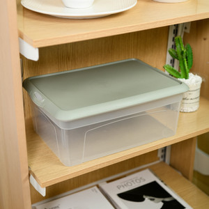 [EZO.0802475] AZKO Stora 38X26.5X14.5 cm Kotak Penyimpanan Kotak Serbaguna Plastik Wadah Simpan Storage Box Boks Organizer - Hijau
