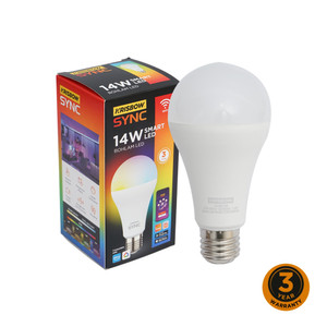 [EZO.0802476] AZKO Krisbow Sync Smart Bohlam Led Rgbcw Smart Bulb Lampu Cahaya Multicolor Indoor Outdoor Light Led Light Bolam