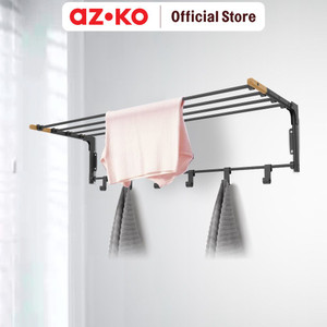[EZO.0802502] AZKO Stora Jemuran Baju Dinding Tempat Jemur Baju Drying Rack Gantungan Laundry Perlengkapan Rumah Tangga