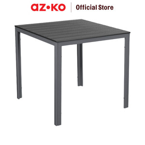 [EZO.0802510] AZKO Soleil 78X78 cm Meja Taman - Abu-Abu Tua Meja Luar Ruangan Garden Table Balcony Desk Furnitur Taman Outdoor Furniture