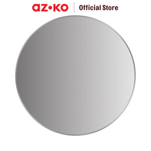 [EZO.0802517] AZKO Acroz 60X60 cm Cermin Dinding Round Frame - Abu-Abu Gunmetal Bathroom Wall Mirror Cermin Tembok Aksesori Kamar Mandi Furniture Rumah