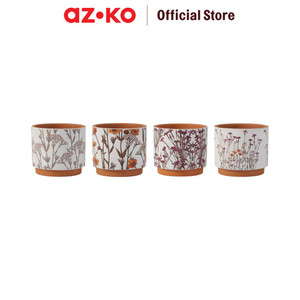 [EZO.0802521] AZKO Arthome 20 cm Pot Keramik Random Wadah Keramik Bunga Tempat Tumbuhan Perlengkapan Berkebun Aksesoris Taman