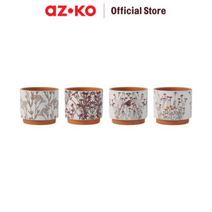 [EZO.0802522] AZKO Arthome 14 cm Pot Keramik Random Wadah Keramik Bunga Tempat Tumbuhan Perlengkapan Berkebun Aksesoris Taman