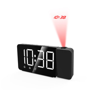 [EZO.0802526] AZKO Arthome Jam Meja Led Proyeksi Em3211 Desk Clock Jam Digital Aesthetic Dekorasi Meja Hiasan Rumah Tempat Komersial - Putih