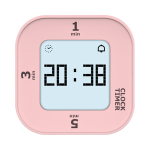 [EZO.0802536] AZKO Arthome Jam Meja Dengan Timer 3 Fixed Flip Desk Clock Jam Digital Aesthetic Dekorasi Meja Hiasan Rumah Tempat Komersial - Pink