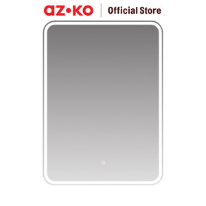 [EZO.0802539] AZKO Acroz 80X60 cm Cermin Dinding Led Anti Fog Rectangle Cl140 Bathroom Wall Mirror Cermin Tembok Led Aksesori Kamar Mandi Furniture Rumah