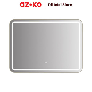 [EZO.0802540] AZKO Acroz 50X60 cm Cermin Dinding Led Anti Fog Rectangle Bathroom Wall Mirror Cermin Tembok Led Aksesori Kamar Mandi Furniture Rumah