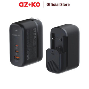 [EZO.0802545] AZKO Krisbow Travel Adaptor Usb A & Type C 65 watt Qc Kepala Charger Power Plug Converter Colokan Adapter Casan