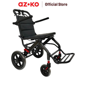 [EZO.0802551] AZKO Galena Kursi Roda Traveling Portabel Frq616Cf Foldable Wheelchair Kursi Dorong Lipat Alat Bantu Kesehatan