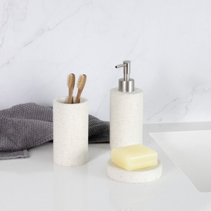 [EZO.0802571] AZKO Stora 7x7x18.5 Cm Dispenser Sabun Cair - Krem Ivory - Dispenser Sabun
