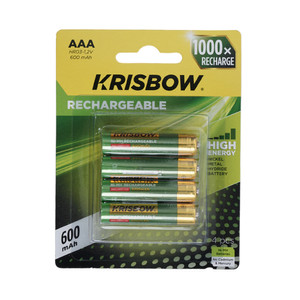 [EZO.0802586] AZKO Krisbow Set Baterai Rechargeable Batre Isi Ulang Peralatan Elektronik Battery Rechargeable - 600 mAh