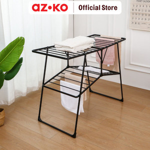 [EZO.0802593] AZKO Stora 133X61X95 cm Jemuran Baju Lipat Tempat Jemur Baju Drying Rack Gantungan Laundry Perlengkapan Rumah Tangga