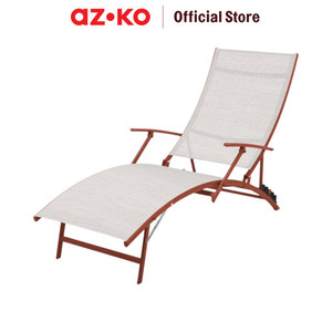 [EZO.0802594] AZKO Soleil Merlot Kursi Pantai Metal 4 Posisi - Krem Summer Beach Chair Kursi Outdoor Serbaguna Tempat Duduk Kursi Halaman Balkon