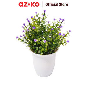 [EZO.0802603] AZKO Arthome 22 cm Tanaman Artifisial Grass Star Dengan Pot - Ungu Tumbuhan Tanaman Buatan Dekorasi Plant Sintetis Pajangan Rumah Serbaguna Hiasan Properti Foto